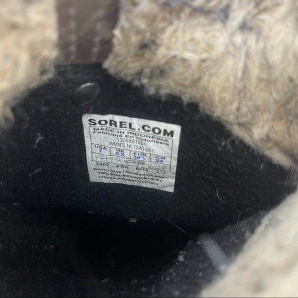 SOREL Women's Joan Of Arctic NL 1540-051 Gray/Tan Waterproof Snow Winter Boots 7 - Picture 3 of 12